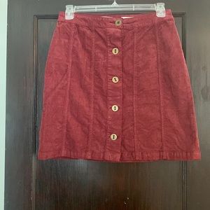 Anthropologie pilcro and the letterpress corduroy skirt